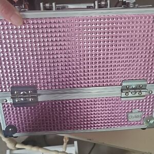 Caboodles Pink Textured Makeup Case